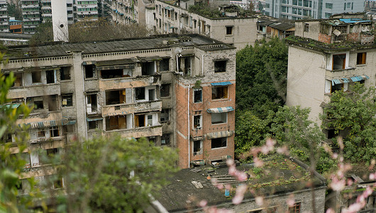 重庆老城区废弃老城高清图片
