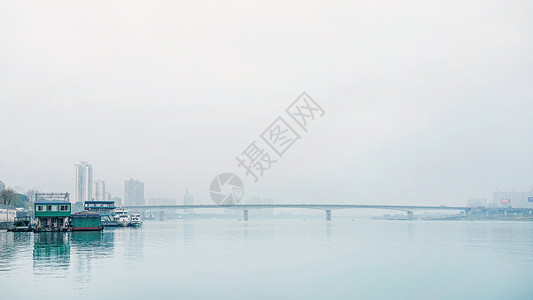 洞庭湖支流常德沅江背景