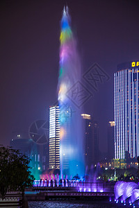 南昌秋水广场喷泉背景图片