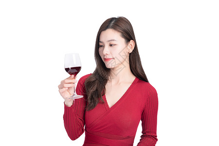 女性喝红酒红酒妇女节活动高清图片