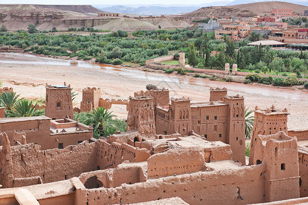 古城迎你摩洛哥阿伊特本哈杜村背景