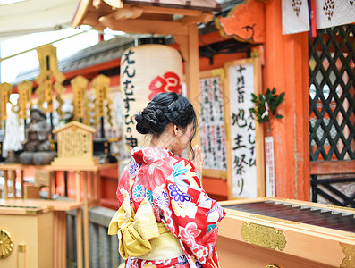 旅行广告日本京都清水寺祈福背景