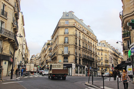 法国巴黎街景背景