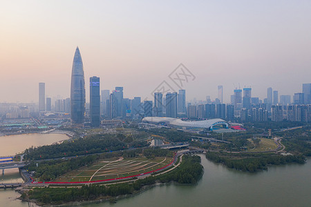 深圳湾写字楼广东深圳地标深圳湾公园背景