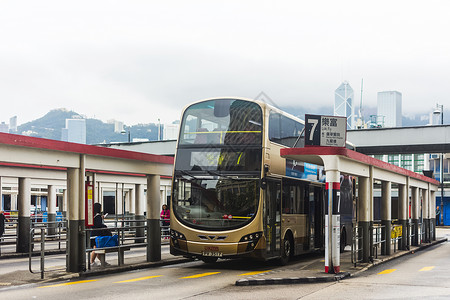 香港公交站台背景高清图片