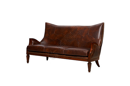 欧式皮质凳子皮质古典多人沙发背景