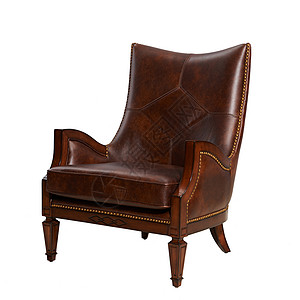 古典椅子皮质古典单人沙发背景