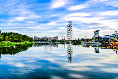 大湖鸟巢风光背景