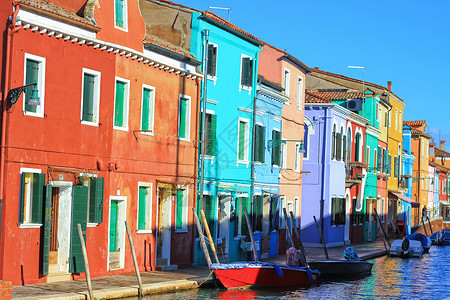 网红房子威尼斯彩色岛-布拉诺岛背景