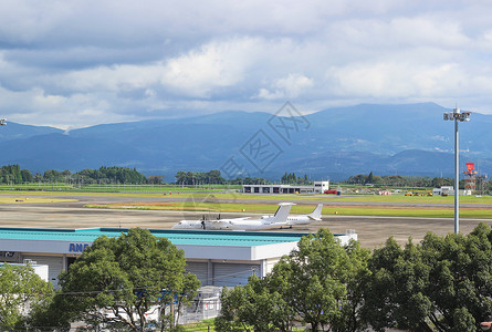 日本远行日本鹿儿岛机场背景