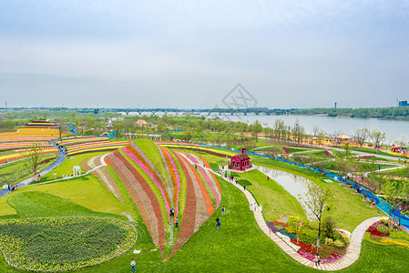 江苏扬州马可波罗花世界背景