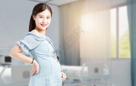 美丽体检医院里的孕妇设计图片