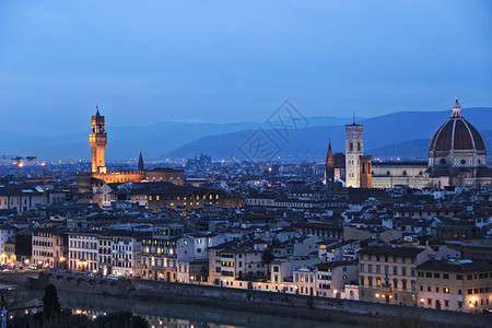 佛罗伦萨夜景高清图片