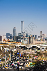 北京CBD城市建筑背景图片