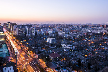 北京旧胡同夜景建筑高清图片