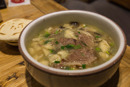 葫芦头泡馍西安美食羊肉泡馍背景