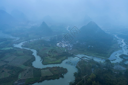 广西桂林风光阴天高清图片素材
