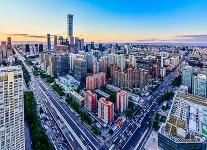 北京城市国贸CBD全景建筑高清图片