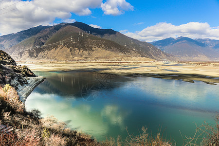 西藏峡谷西藏林芝雅鲁藏布江背景