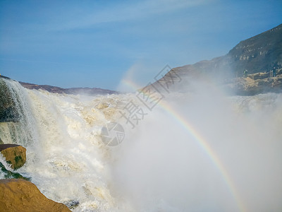 山西黄河壶口瀑布风光背景图片