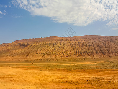 新疆吐鲁番火焰山景区风光背景图片
