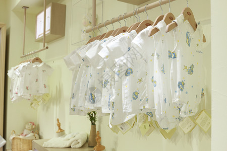 婴儿服装店衣服配件高清图片