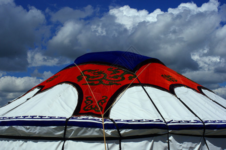 内蒙古 蒙古包背景图片