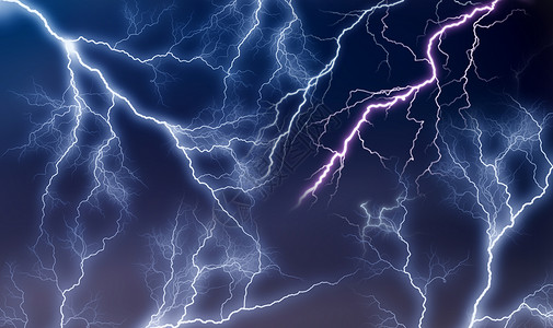 天空中闪电电流质感背景设计图片