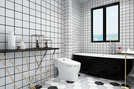 浴缸海报卫浴空间设计图片