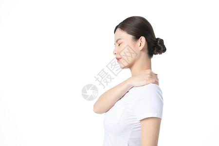 女性颈椎病背景图片
