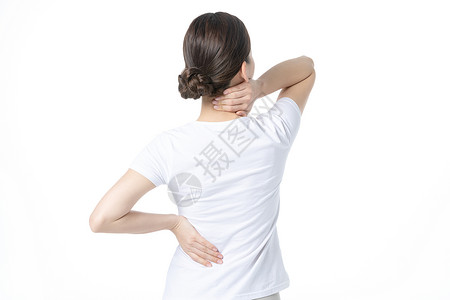 女性颈椎病弯曲的脖子高清图片