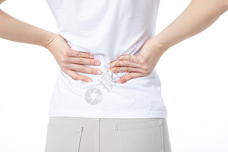脊椎痛女性腰疼背景
