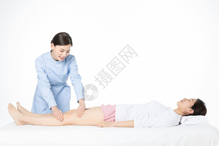 女性腿部按摩图片