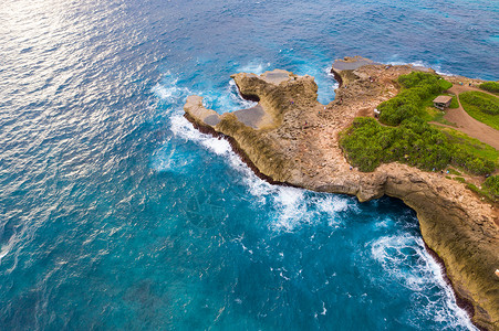 史坦顿岛航拍印尼海岛背景