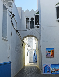 摩洛哥艾西拉小镇小巷图片