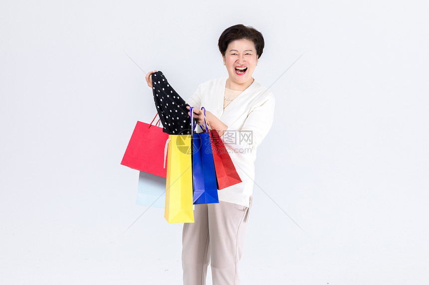 女性中老年购物图片