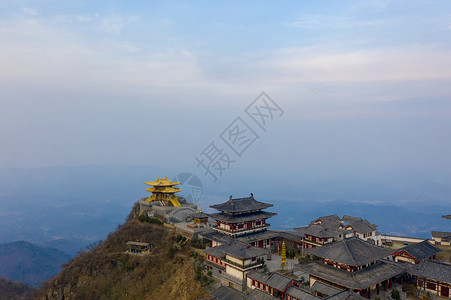 湖北随州湖北大洪山景区金顶背景