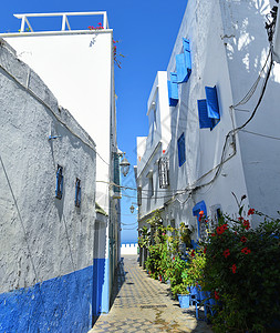 摩洛哥艾西拉小镇小巷图片
