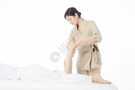 女性小腿按摩图片