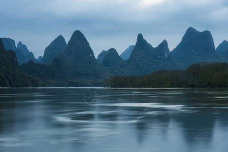广西桂林下龙湾景区背景图片