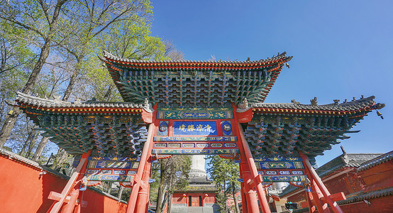 五台山寺庙背景图片