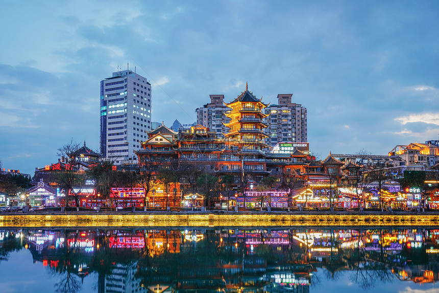 成都九眼桥夜景图片