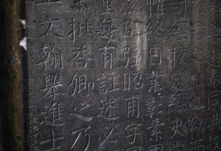西安碑林博物馆书法碑文背景图片
