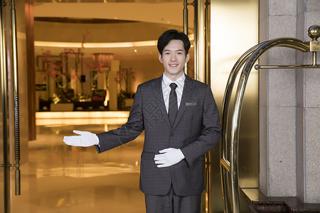 酒店服务人员背景图片