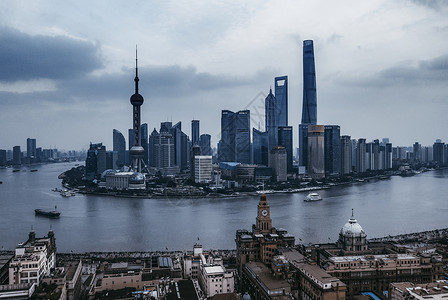 上海新老建筑背景图片