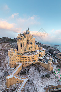大连城堡酒店雪景图片