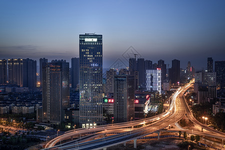 武汉城市建筑夜景背景图片