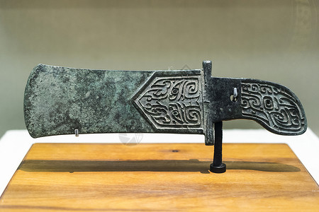 铁质工具壁纸刀兽面纹青铜刀具背景背景