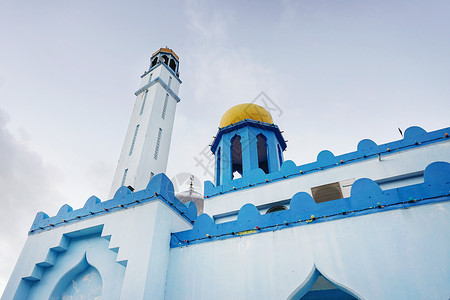 马来西亚仙本那蓝色清真寺背景