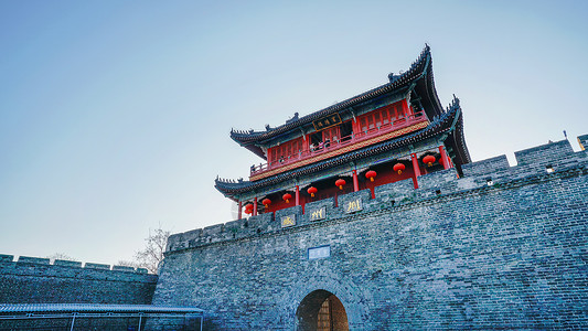 荆州古城墙5A景点高清图片素材